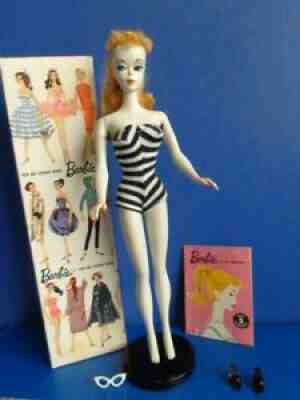 VINTAGE #2 BARBIE DOLL IN BOX- WITH #2 RARE STAND