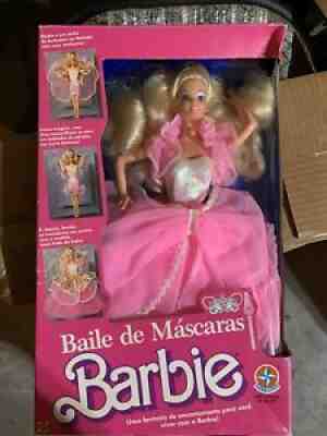 #7667 RARE NIB Estrela Brazil Baile De Mascaras Barbie Doll NRFB Box Ok Damage
