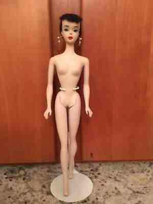 Vintage #3 Ponytail Bun Barbie Doll with Blue Irises 1960