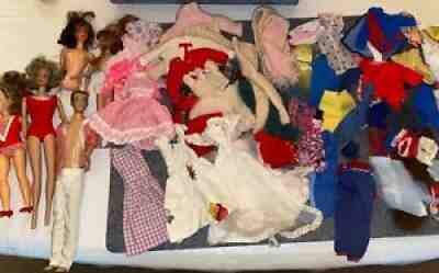 Vintage Dolls Accessories Case Barbie Ken + Â ~ Clothes 1960's