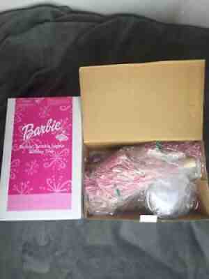 NEW Avon Barbie Twinkle Lights Pink Holiday Christmas Tree Fiber Optic Ornaments