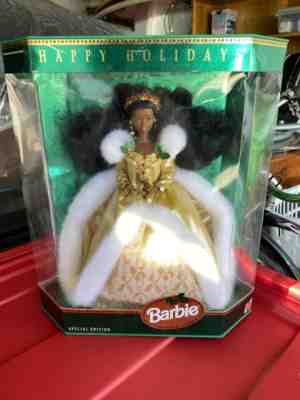 BARBIE DOLL 1994 HAPPY HOLIDAYS CHRISTMAS AFRICAN AMERICAN 12156