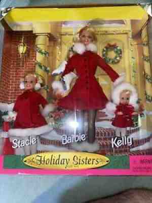 BARBIE HOLIDAY SISTERS Gift Set STACIE BARBIE KELLY DOLLS (1999) Christmas