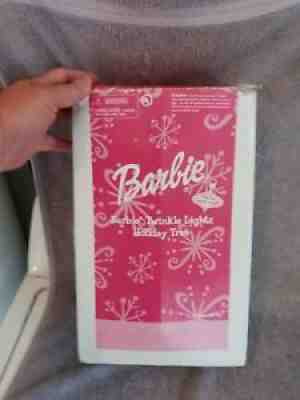 Avon Barbie Twinkle Lights Pink Holiday Christmas Tree Fiber Optic Ornaments