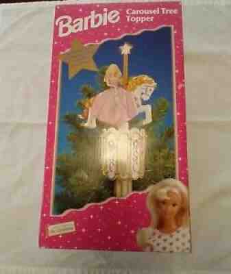 Vintage Barbie Carousel Christmas Tree Topper, 1997 Christmas Rare NEW