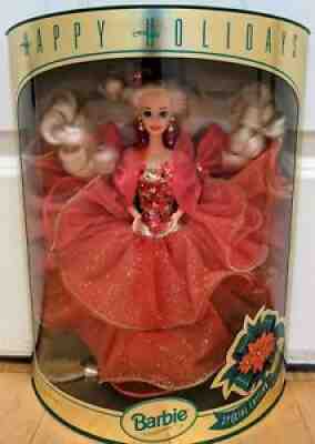 1993 Sealed Happy Holidays Christmas Barbie Mattel Doll Special Edition #10824