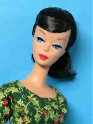 Barbie & Fashion Dolls OOAK handmade green Christmas Holiday DRESS holly print