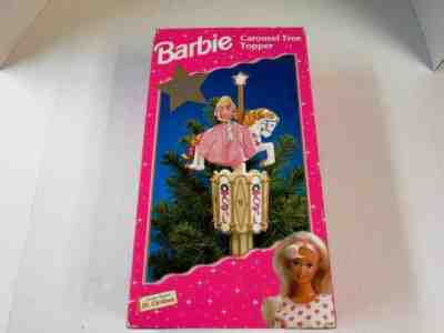 Barbie Carousel Christmas Tree Topper 1997 Mr. Christmas Vintage Animated Works