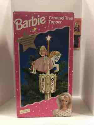 1997 Barbie Carousel Christmas Tree Topper By Mr. Christmas Read Description