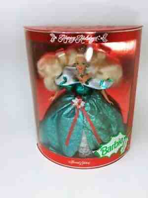 Mattel Barbie Happy Holidays 1995 Special Edition Christmas Doll Green Dress