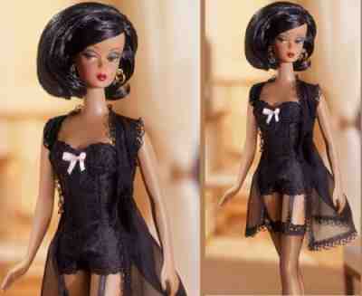 Barbie #5 Silkstone African American Black Lingerie w/ HTF Continental Holiday