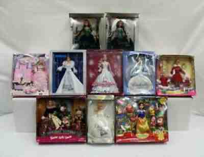 Barbie Lot of 10: Disney Snow White, Holiday Sisters, Cinderella & More! NR
