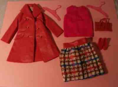 Vintage Barbie #1751 Leather Weather 1969 Julia Doll Outfit MOD Complete