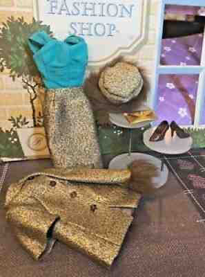 VINTAGE Reproduction BARBIE Gold N' Glamour ENSEMBLE Collectors Request GORGEOUS