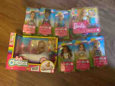 Barbie Chelsea Open-Top Unicorn Car & Sticker Sheet & Chelsea Club X7 Doll Â£70+