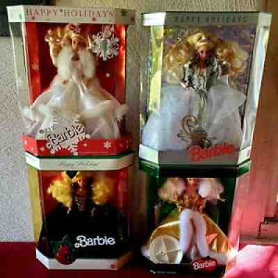 Happy Holiday Special Edition Barbie Lot 1989, 1991, 1992 and 1994