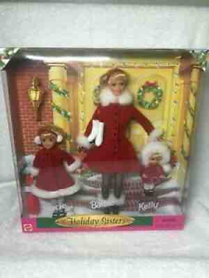 Holiday Sisters Gift Set Barbie Dolls Stacie Barbie Kelly Mattel 1999 With Box