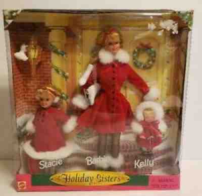 Holiday Sisters Barbie Stacie Kelly Boxed Doll Gift Set 1999 New Unopened