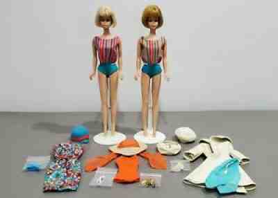 Vintage Barbie American Girl Dolls with Three Complete Outfits in EUC!