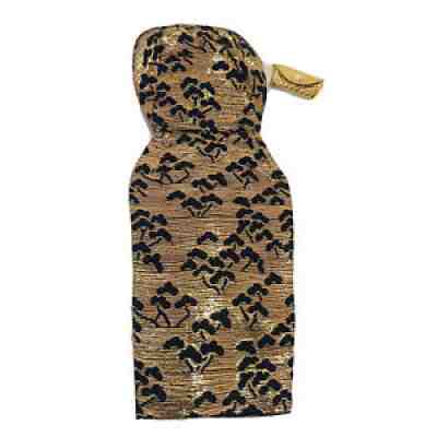 1963 Vintage Barbie Lame Brocade Sheath Dress Fashion Pak & Gold Clutch Purse