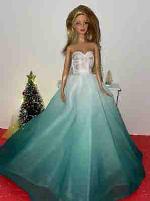 Barbie Christmas Holiday: Model Muse Barbie, Green Peace Hope Love Dress