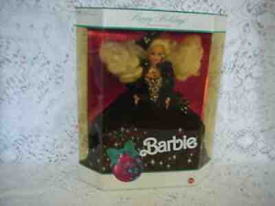 DOLL Barbie 1991 HAPPY HOLIDAYS #4 Christmas SPECIAL EDITION Green Dress NRFB