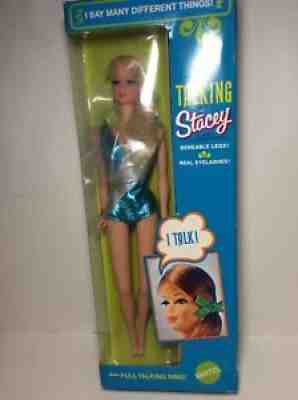 VINTAGE BARBIE NRFB GORGEOUS PLATINUM BLOND TALKING STACEY DOLL, RARE!