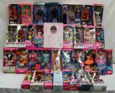 Barbie/Doll Lot of 33: Elvis, NBA, Pretty Surprise, Glitter Hair & More NR
