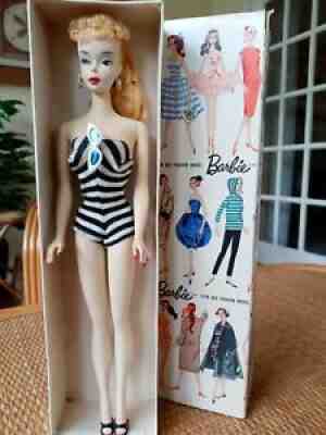 Vintage original Teen Age Fashion Model 1959 BARBIE DOLL #3 1960 Mattel In Box