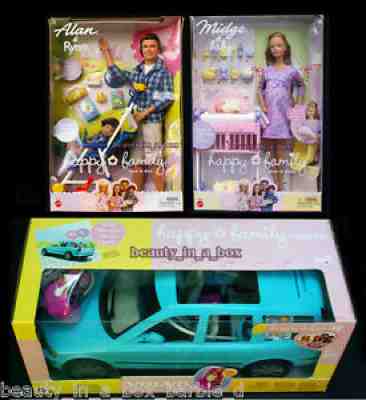 NIB Pregnant Barbie Lot Entire Happy Family Alan Ryan Baby Doctor Midge  Clothes