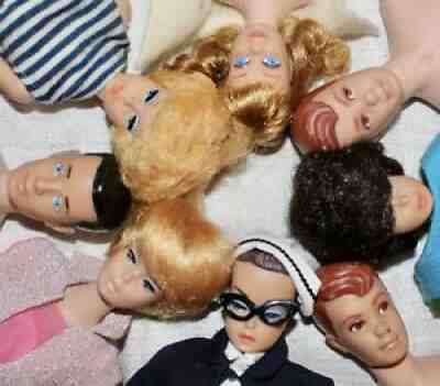 Vintage Barbie Doll lot Midge Ken mattel