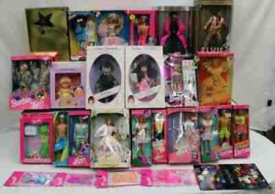 Barbie/Doll lot of 27: Ski Fun, Sparkle Eyes, Hawaiian, Superstar & More NR