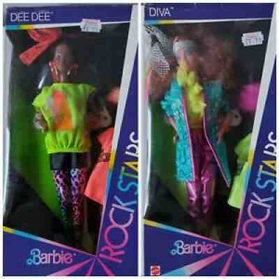 Barbie Rock Stars DEE & DIVA 1985 Vintage Mint BNIB Mattel 2427 Rare
