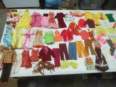 1960s Barbie & Ken Doll Clothes Lot Rare Vintage retractable hair shoes golf
