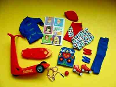 #1032 SKIPPER ON WHEELS GIFT SET MATTEL JAPAN 1965 1960'S missing glasses Barbie