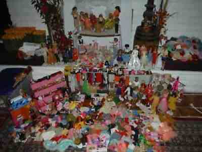 Huge 34+vintage Ponytail Barbie Jewelry clothes Baby Japan Shoes cases wigs lot