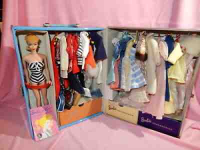 OUTSTANDING 1961 #5 Ponytail Barbie with Complete 1961 Wardrobe in 1961 Case