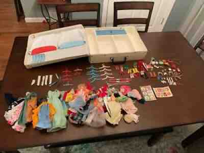 HUGE LOT VINTAGE BARBIE 1960s Case Clothing Hats Glasses Shoes & More! L@@K!!!!