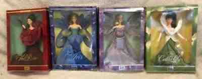 Set of 4 Flowers in Fashion Barbies 2002 The Iris - Rose - Calla Lily - Orchid