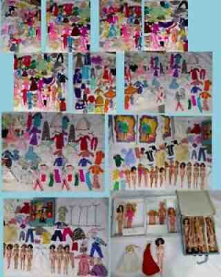 MCM VTG Barbie Francie Skipper Midge Dolls Case Clothes Stand Miss America 300+