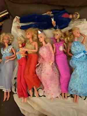 Vintage Barbie Dolls & Ken -Outfits Lot - Used And More 1970s