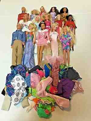 Lot 20 80s? 90s? Barbie Dolls Friends Outfits Mattel Shoes Clothes Accessories