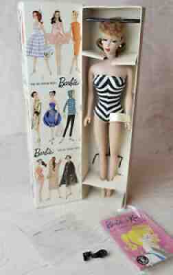 Vintage Barbie Redhead Red Titan #5 Ponytail Doll Box MINT Insert Tag Stand