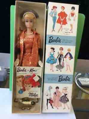 Vintage 1962 Barbie Blonde Bubble Cut Doll GOLDEN ELEGANCE In Original Box