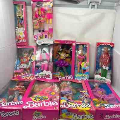 LOT OF 11 BARBIES! Vintage, Unopened, Original packaging. 1980s-90s
