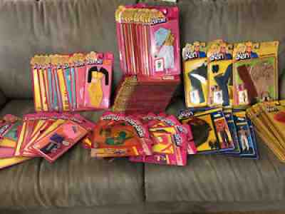 117-pcs. Vintage Mattel BARBIE DOLL / Ken - Fashion Clothes ORIG. Package -Lot#1
