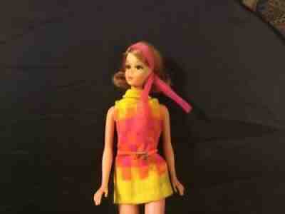 VINTAGE BARBIE 1970 SEARS WALKING JAMIE RED HAIR RARE STUNNING MOD DOLL OUTFIT