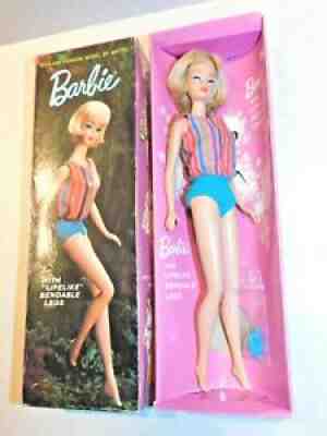 Barbie: VINTAGE Blonde LONG HAIR AMERICAN GIRL BARBIE Doll w/Box!