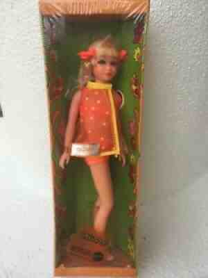 FACTORY SEALED TNT SKIPPER NRFB MIB vintage MOD Blonde Barbie sister Mattel 1969