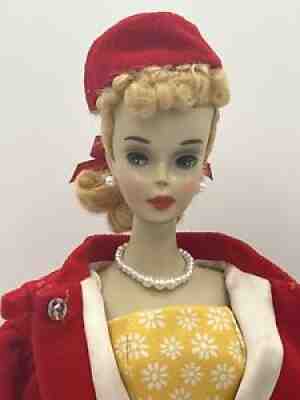 Restored Blonde #3 Vintage Ponytail Barbie W/OOAK Japanese Exclusive Red Flare